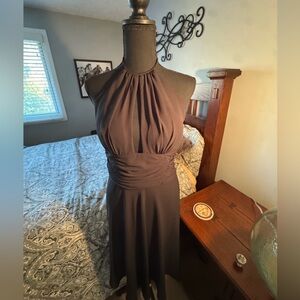 White House Black Market black halter cocktail dress, size 6